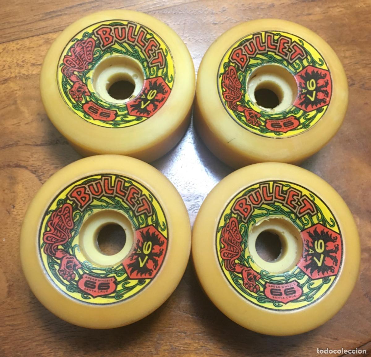 Coleccionismo deportivo: Skateboard Wheels Bullet 97A 66mm SpeedWheels Santa Cruz - Original 80&rsquo;s