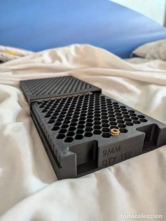 Coleccionismo deportivo: Caja organizadora 9 mm con tapa capacidad 160 unidades