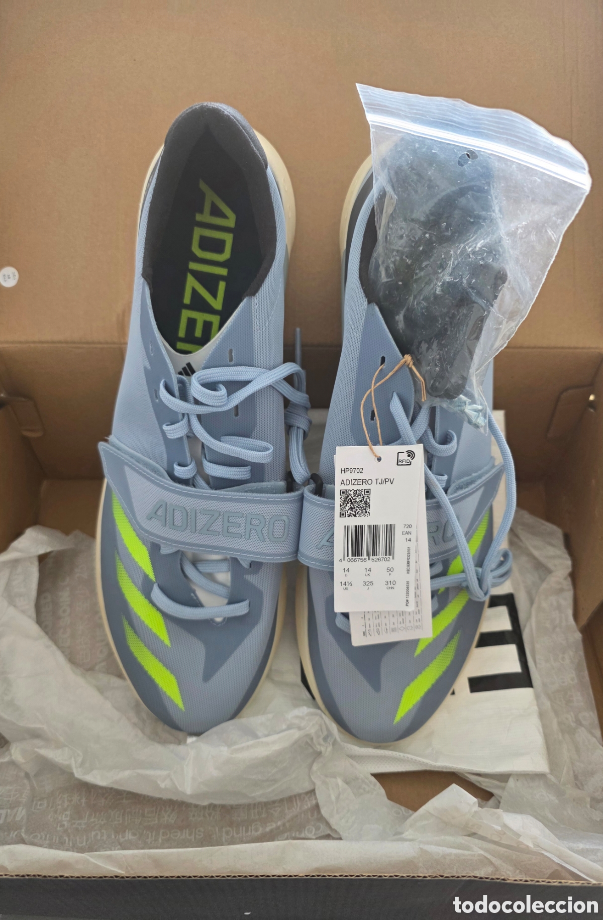 Coleccionismo deportivo: Zapatillas Adidas Adizero TJ/PV Talla 50!! Nuevas!