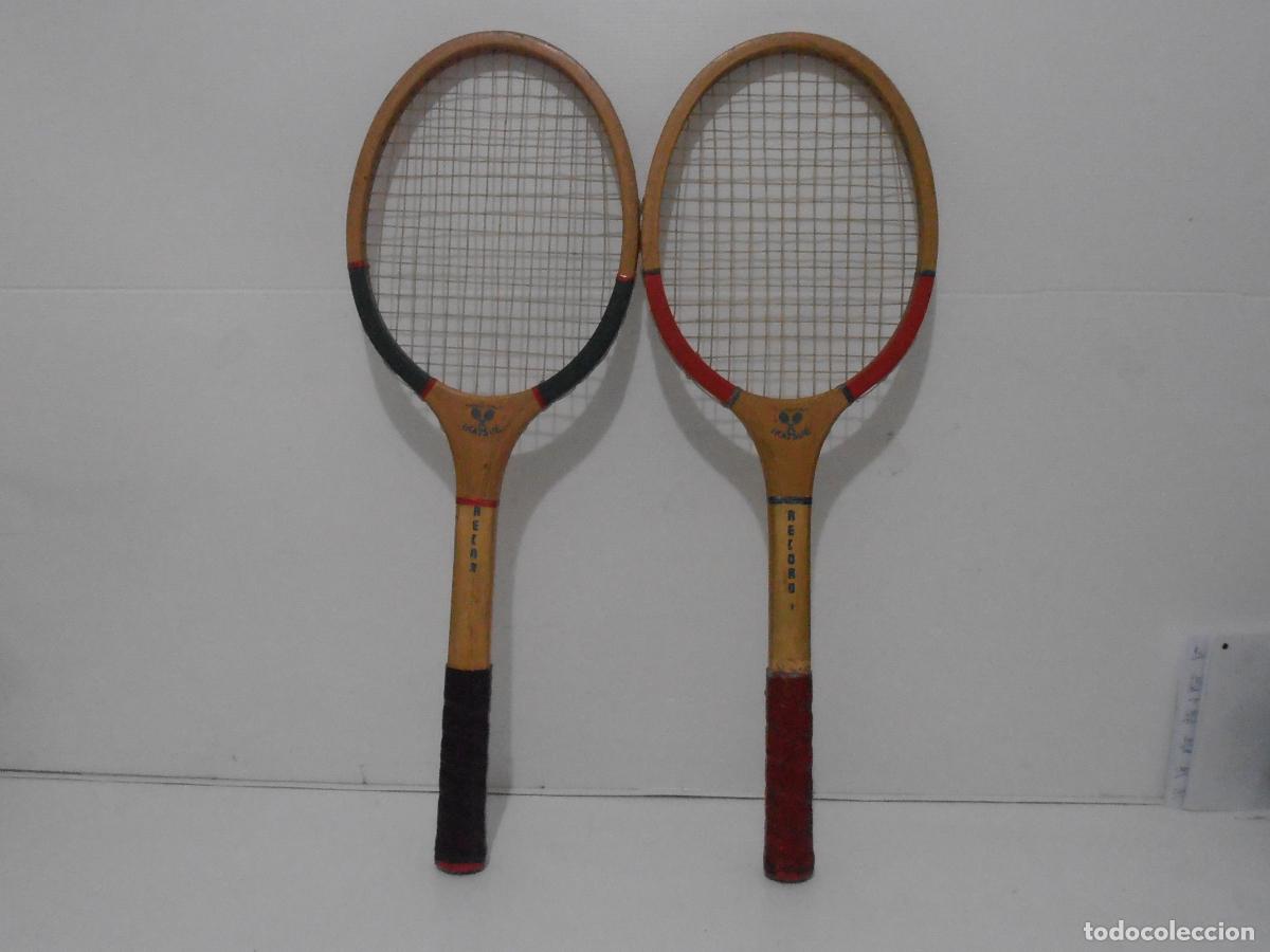 Coleccionismo deportivo: PAREJA DE RAQUETAS DE MADERA, MARCA IKATSUE, MODELO RECORD, MADE IN SPAIN A&Ntilde;OS 70