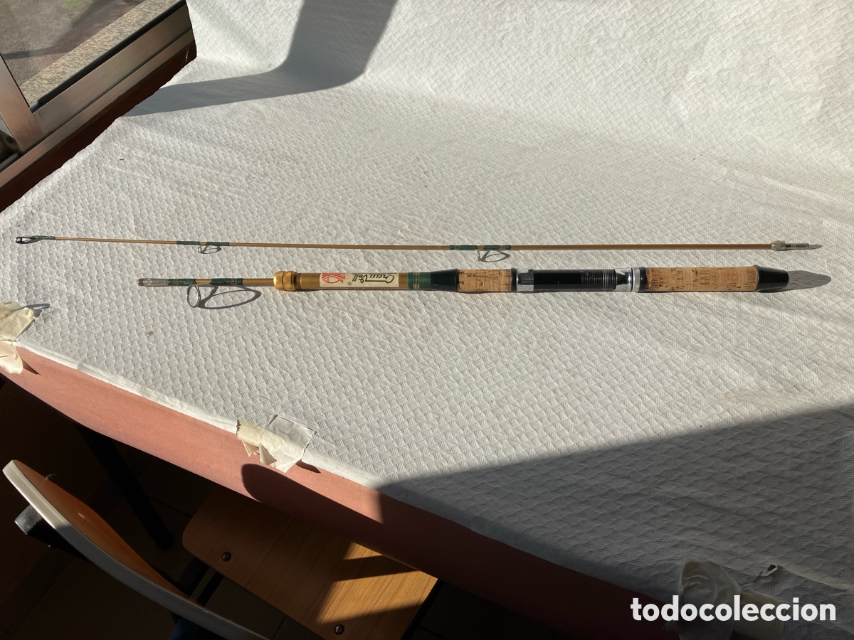 Coleccionismo deportivo: Antigua ca&ntilde;a pesca extensible GRAUVELL nunca usada