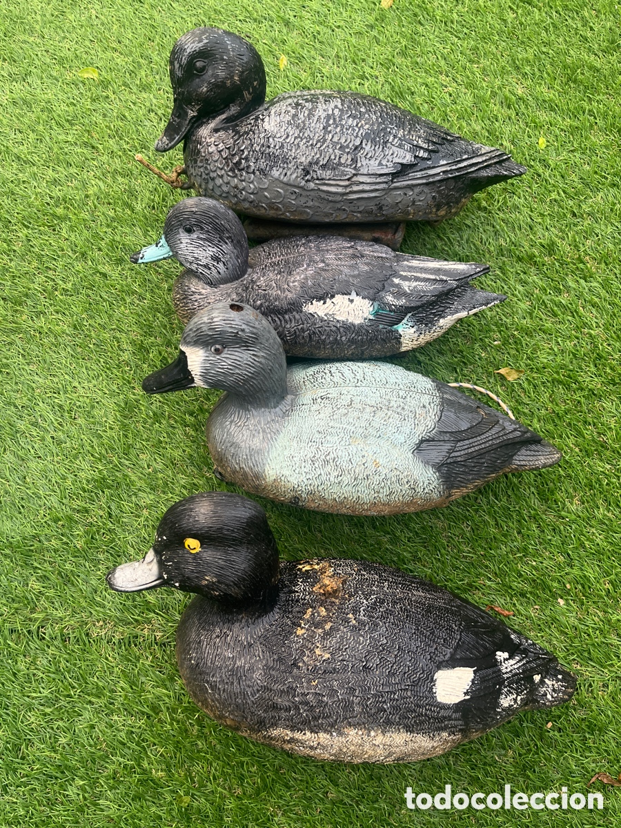 Coleccionismo deportivo: Lote 4 se&ntilde;uelos de pesca &aacute;nades patos