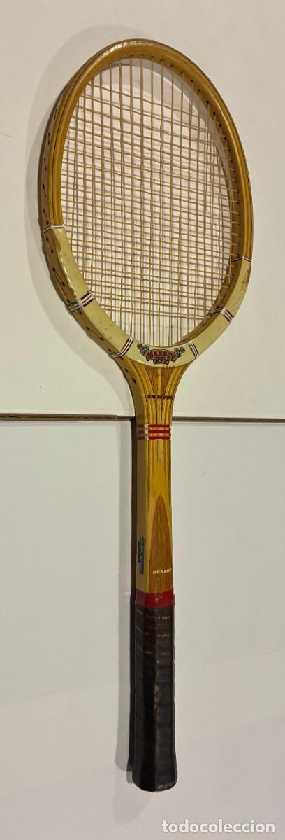 Coleccionismo deportivo: Raqueta de tenis de madera Dunlop Maxply Fort, mediados del S.XX