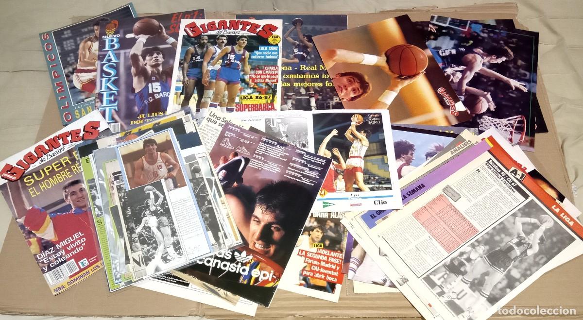 Coleccionismo deportivo: POSTERS RECORTES FASC&Iacute;CULOS REVISTAS GIGANTES DEL BASKET NUEVO BASKET JUAN ANTONIO SAN EPIFANIO EPI