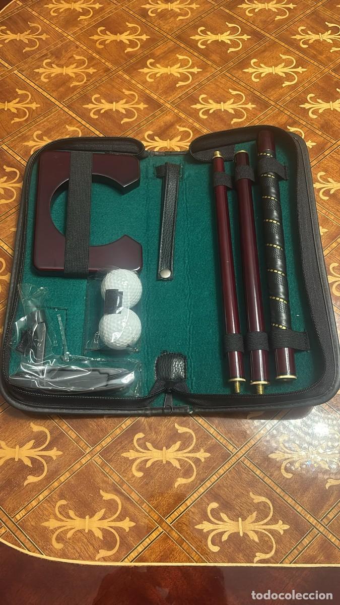 Coleccionismo deportivo: Set de golf port&aacute;til con putter desmontable y malet&iacute;n Folux