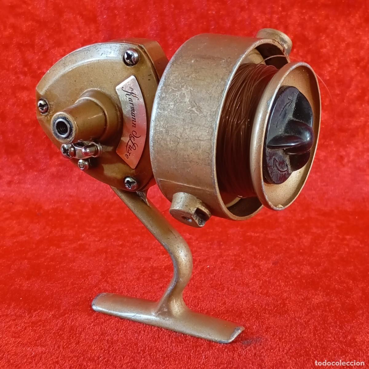 Coleccionismo deportivo: CARRETE DE PESCA GIRATORIO VINTAGE - KARMANN DE LUXE - COLOR DORADO COBRE - 13
