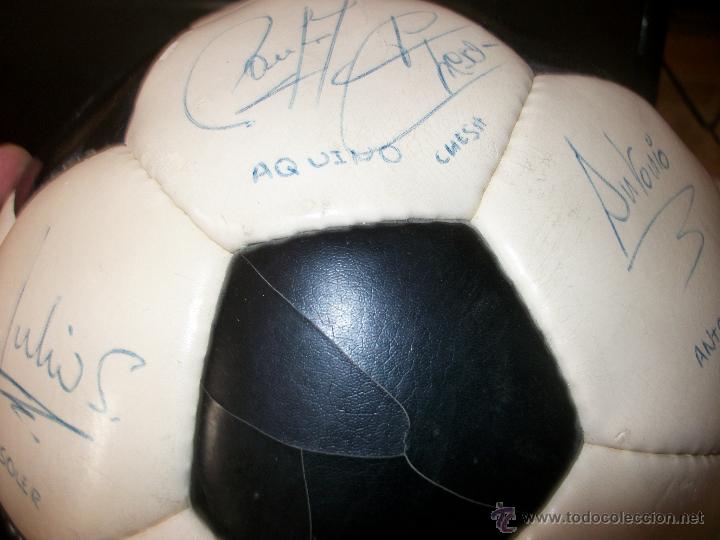 Collectionnisme sportif: BALON DE FUTBOL FIRMADO POR JUGADORES DEL ALBACETE BALOMPIE- EPOCA JULIAN RUBIO , ZALAZAR , MENENDEZ
