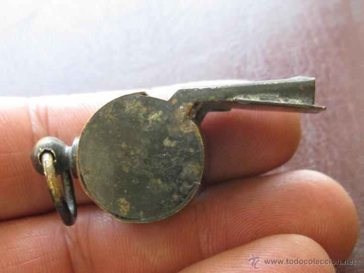 Coleccionismo deportivo: Antiguo silbato de la marca langa. Funcionando. - Foto 2