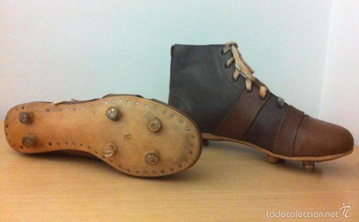 Botas retro de fútbol hechas de piel (1900-1930 - Vendido en Venta Directa  - 56776099