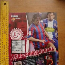 Coleccionismo deportivo: HOJA FUTBOL JUGADOR - PUYOL BARCELONA