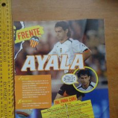 Coleccionismo deportivo: HOJA FUTBOL JUGADOR - VALENCIA AYALA