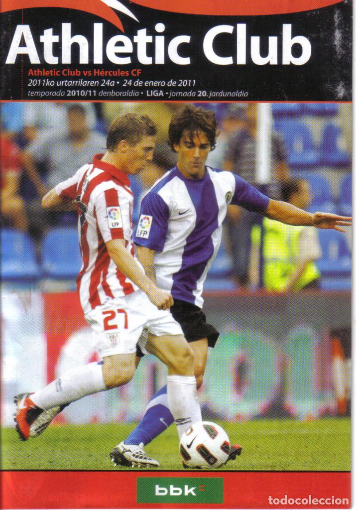 Coleccionismo deportivo: PROGRAMA ATHLETIC BILBAO-H&Eacute;RCULES 10-11 SAN MAMES - Foto 1
