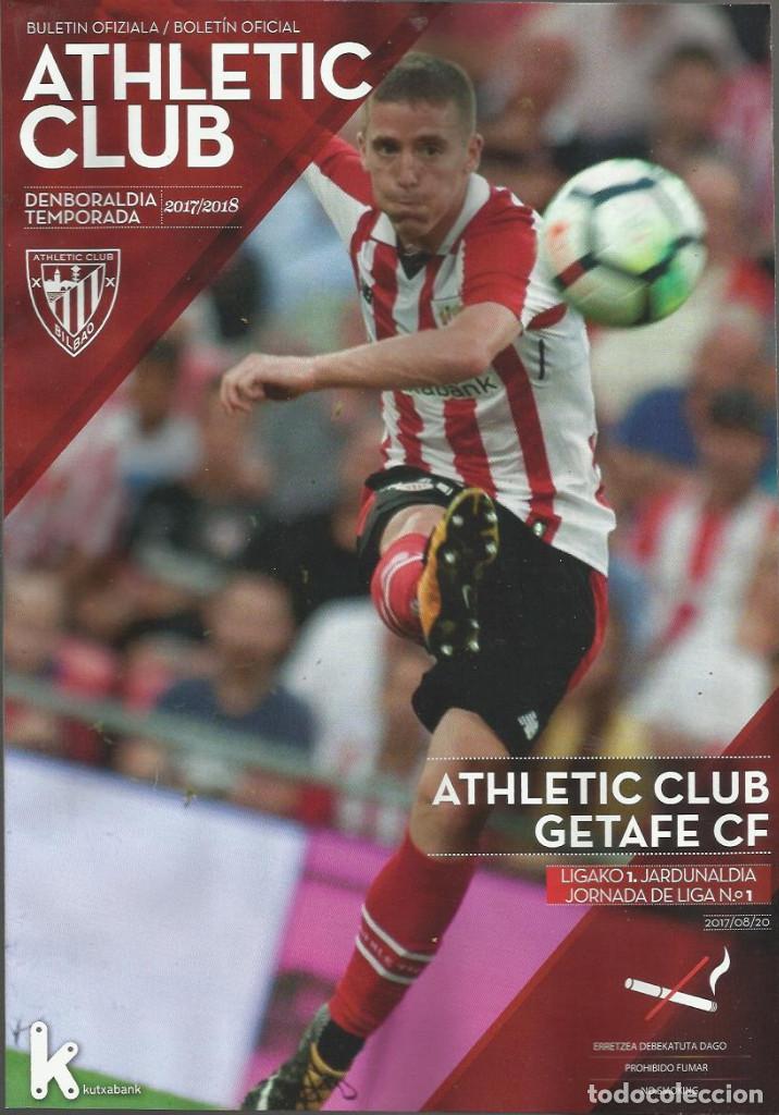 Coleccionismo deportivo: PROGRAMA ATHLETIC BILBAO-GETAFE 17-18 SAN MAMES - Foto 1