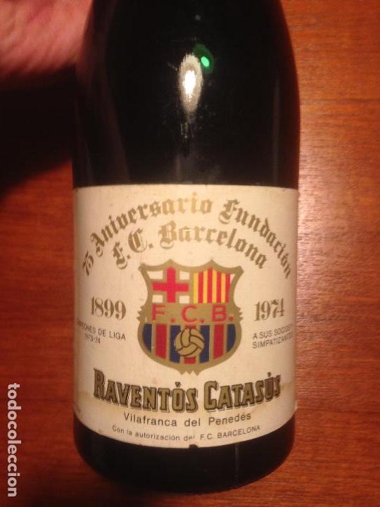 Coleccionismo deportivo: Botella de cava del Bar&ccedil;a. - Foto 1