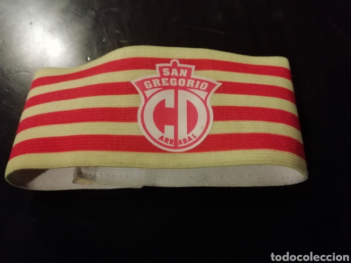 Colecionismo desportivo: Brazalete de capit&aacute;n f&uacute;tbol mercury san Gregorio arrabal Zaragoza