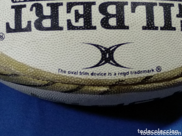 Coleccionismo deportivo: ANTIGUO MINI BALON DE RUGBY MARCA GILBERT - Foto 3