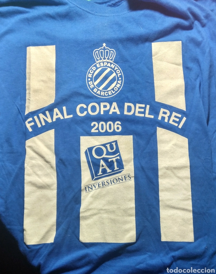 Coleccionismo deportivo: Camiseta R.C.D. Espanyol. Final Copa del Rei. 2006. - Foto 2