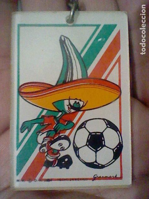 Collectionnisme sportif: PIQUE MUNDIAL MEJICO 86 MASCOTA FUTBOL 1984 HECHO EN MEXICO 6 X 4 CMS
