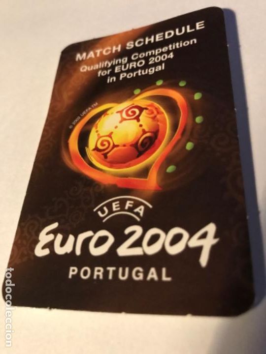Coleccionismo deportivo: Match Schedule Uefa Euro 2004 Portugal. Qualifying Competition - Foto 1