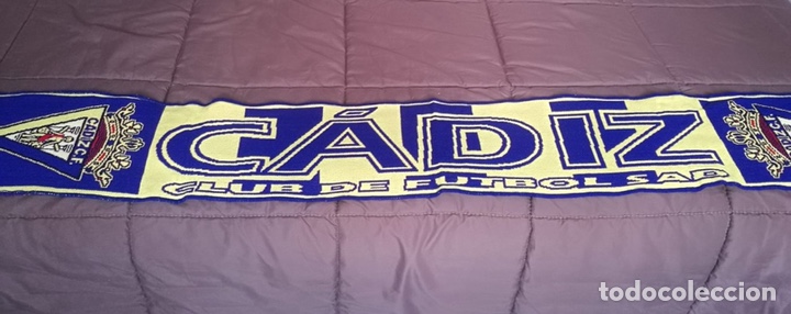 Coleccionismo deportivo: Bufanda Oficial C&aacute;diz CF - Foto 1