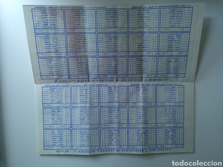 Coleccionismo deportivo: Calendario de liga 1954-1955 - Foto 3