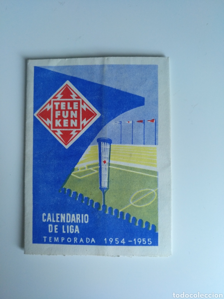 Coleccionismo deportivo: Calendario de liga 1954-1955 - Foto 1