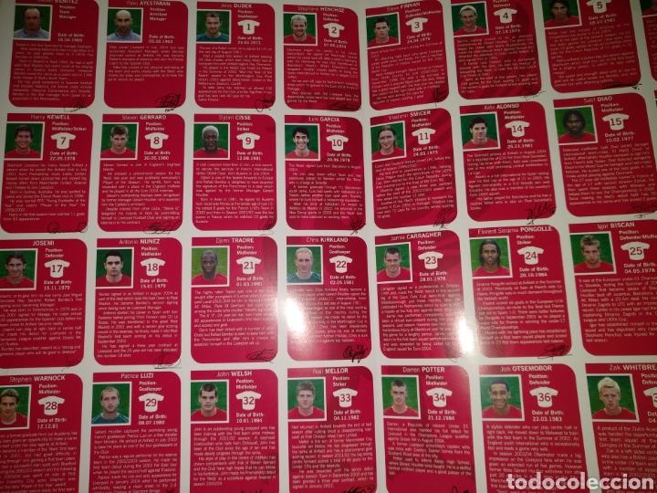 Coleccionismo deportivo: Poster Liverpool 2004/05 - Foto 2