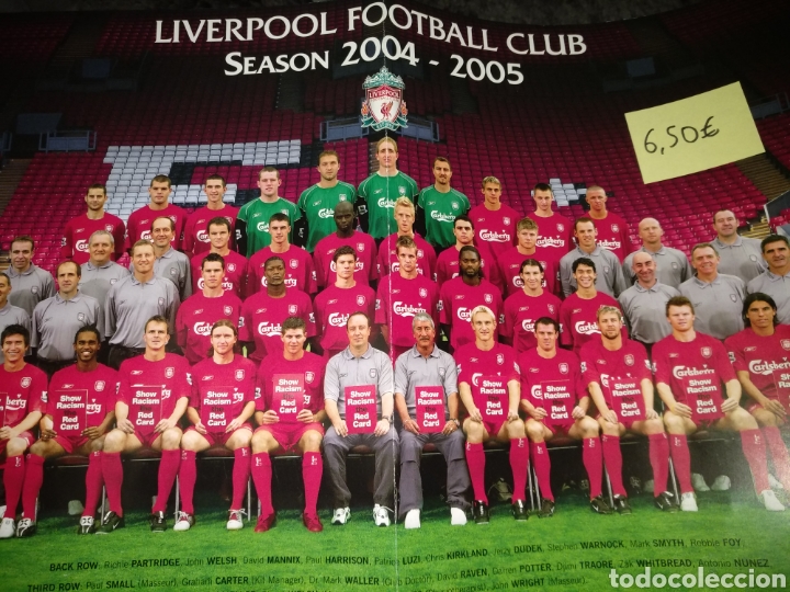 Coleccionismo deportivo: Poster Liverpool 2004/05 - Foto 1