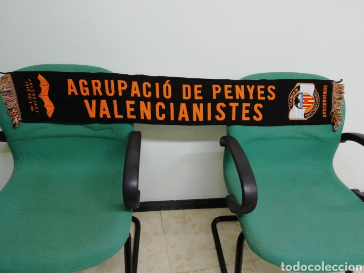 Coleccionismo deportivo: Bufanda AGRUPACI&Oacute; DE PENYES VALENCIANISTES - Foto 1
