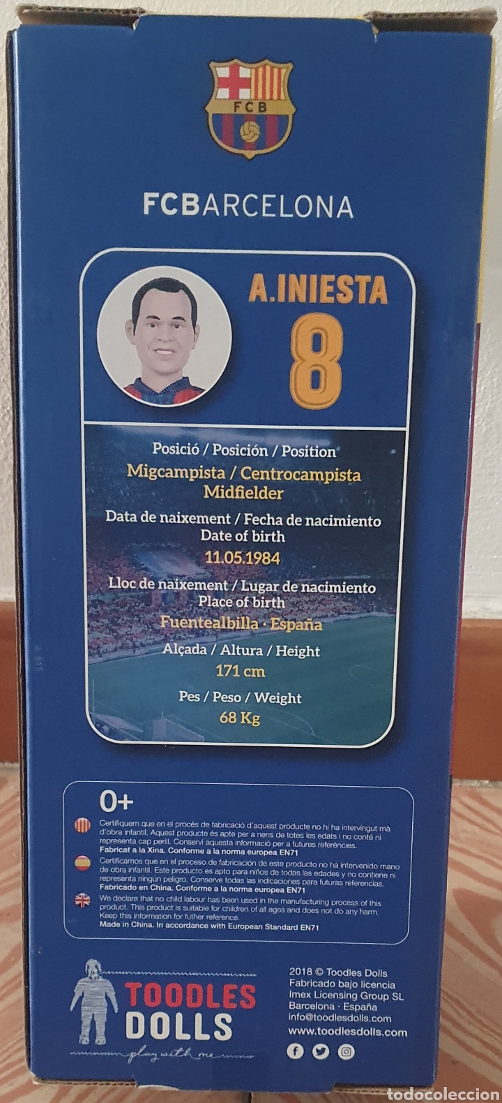 Coleccionismo deportivo: INIESTA BARCELONA PELUCHE 20-25 CM - Foto 2