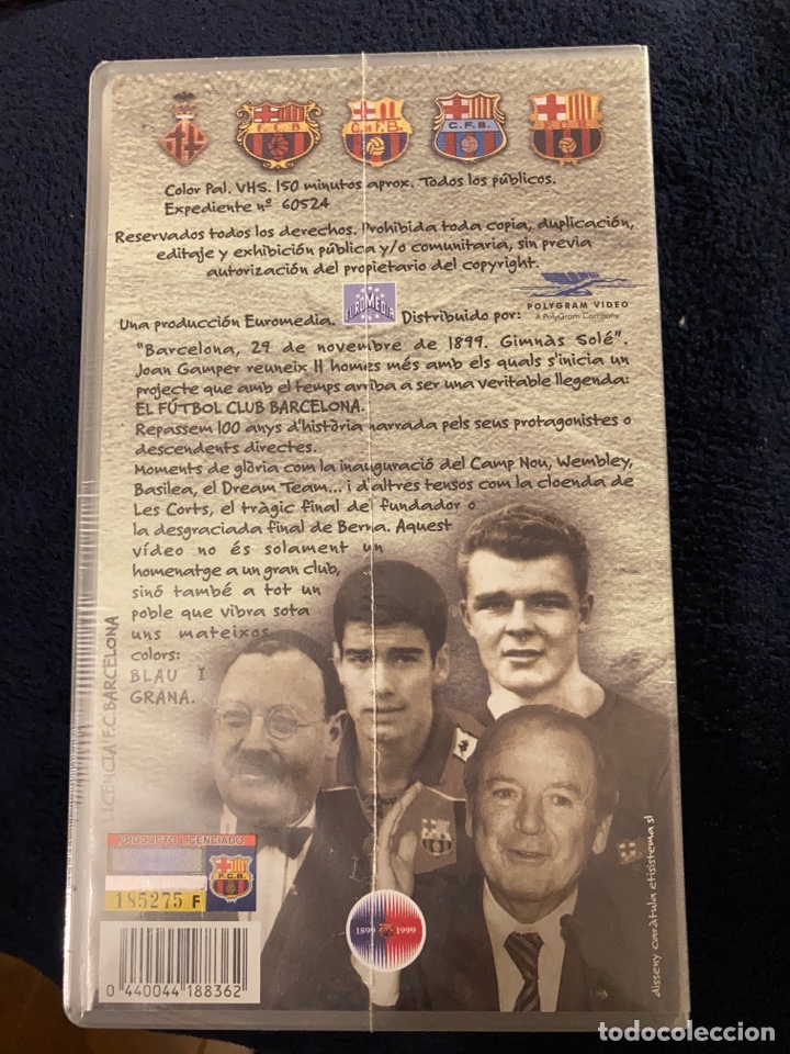 Coleccionismo deportivo: VHS OFICIAL CENTENARIO DEL BAR&Ccedil;A - NUEVO (PRECINTADO) EN CATAL&Aacute;N. - Foto 2