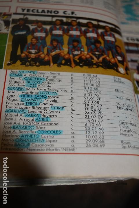 Sammelleidenschaft Sport: RECORTE DE DON BALON EXTRA LIGA 1993-94.FOTO Y LISTA DE JUGADORES YECLANO CF
