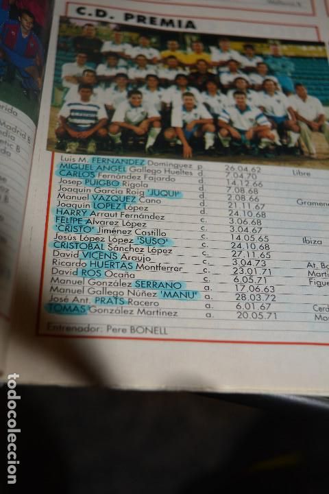 Sammelleidenschaft Sport: RECORTE DE DON BALON EXTRA LIGA 1993-94.FOTO Y LISTA DE JUGADORES CD PREMIA