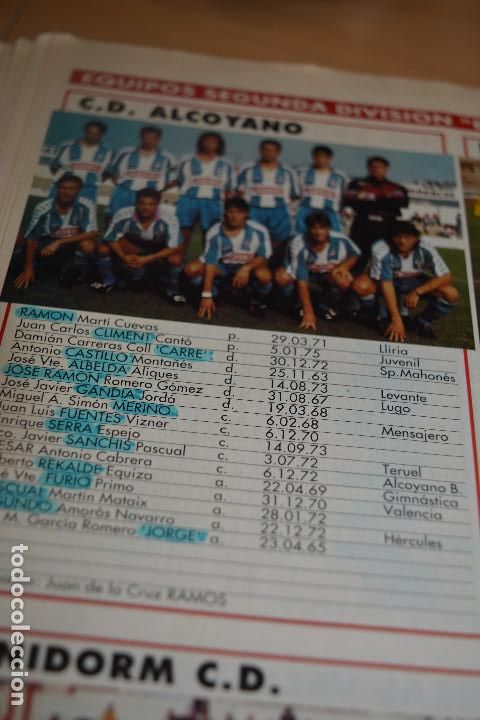 Sammelleidenschaft Sport: RECORTE DE DON BALON EXTRA LIGA 1993-94.FOTO Y LISTA DE JUGADORES CD ALCOYANO