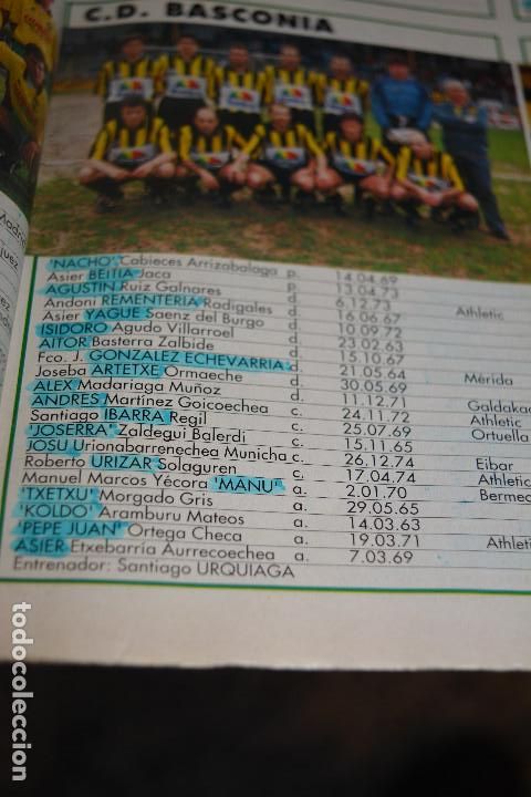 Sammelleidenschaft Sport: RECORTE DE DON BALON EXTRA LIGA 1993-94.FOTO Y LISTA DE JUGADORES CD BASCONIA