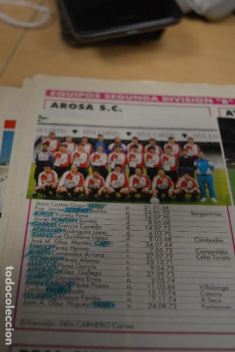 Collezionismo sportivo: RECORTE DE DON BALON EXTRA LIGA 1993-94.FOTO Y LISTA DE JUGADORES AROSA SC