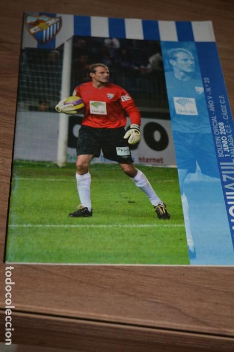 Coleccionismo deportivo: PROGRAMA DEL PARTIDO TEMPORADA 2007-08 M&Aacute;LAGA-CADIZ.CON POSTER CENTRAL DE SILVA - Foto 1