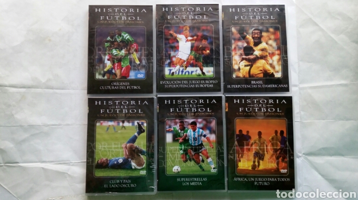 Colecionismo desportivo: Historia del F&uacute;tbol. Un juego de pasiones. 6 DVD's con estuche.