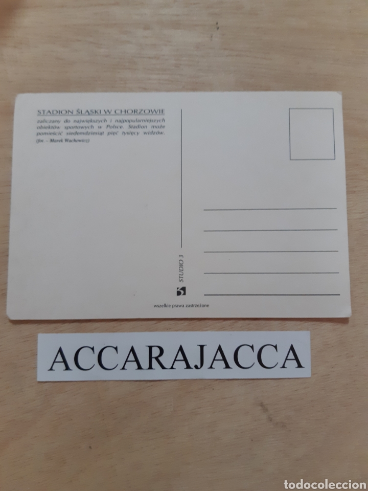 Coleccionismo deportivo: Postal estadio Slaski W Chorzowie - Foto 2