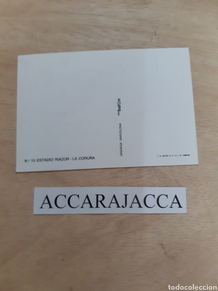 Coleccionismo deportivo: Postal estadio Riazor. La Coru&ntilde;a - Foto 2