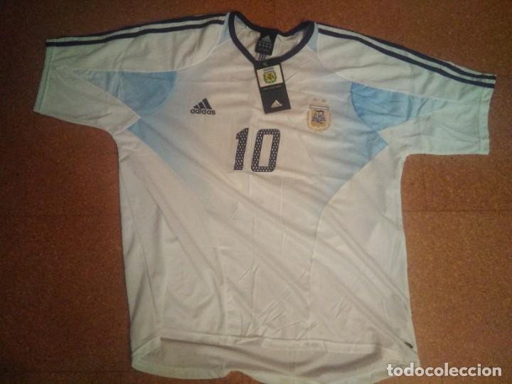 Coleccionismo deportivo: Camiseta Argentina Tevez n&ordm; 10 - Foto 1