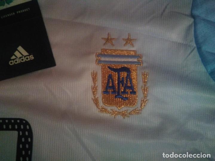 Coleccionismo deportivo: Camiseta Argentina Tevez n&ordm; 10 - Foto 2
