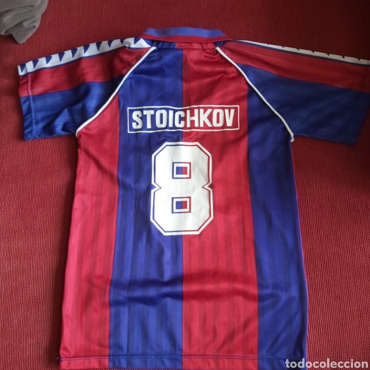 Coleccionismo deportivo: Equipacion Bar&ccedil;a 1993-1995 Stoichkov - Foto 2