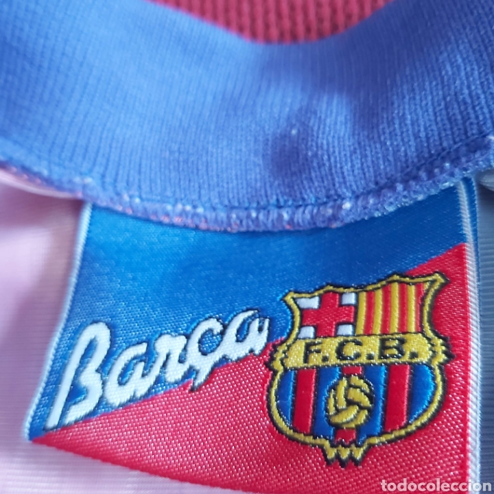 Coleccionismo deportivo: Equipacion Bar&ccedil;a 1993-1995 Stoichkov - Foto 5