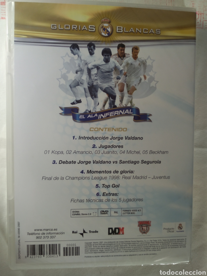 Coleccionismo deportivo: DVD Real Madrid. Glorias blancas vol 1 - Foto 2