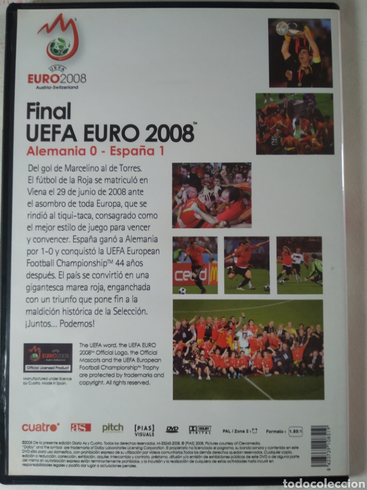 Coleccionismo deportivo: DVD Eurocopa final 2008 Espa&ntilde;a Alemania - Foto 2