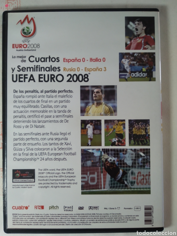 Coleccionismo deportivo: DVD Eurocopa 2008 Austria lo mejor cuartos y semifinal - Foto 2