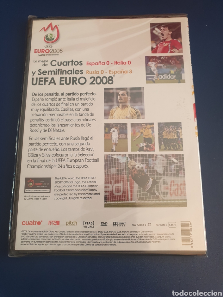 Coleccionismo deportivo: LO MEJOR DE CUARTOS Y SEMIFINALES UEFA 2008 PRECINTADO - Foto 2