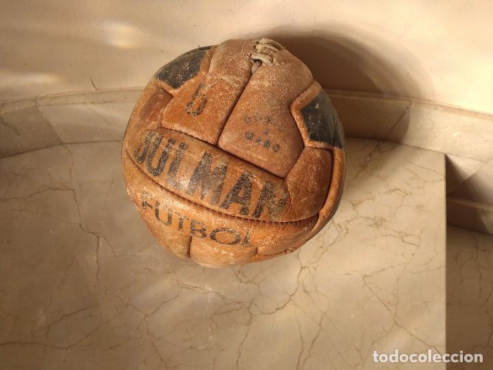 Coleccionismo deportivo: Impresionante antiguo balón de futbol.Julman. De los años 30 - Foto 3 - 308374728