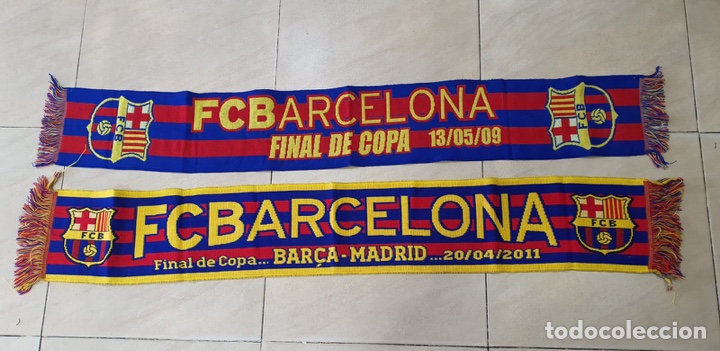 Coleccionismo deportivo: Lote de 2 bufandas finales de copa - Foto 1
